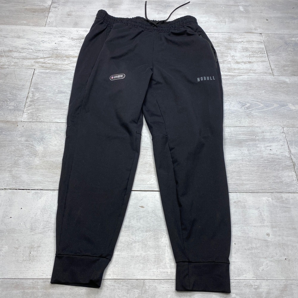 NOBULL NFL Combine Authentic Joggers Mens Medium Black Training Pants 29.5"